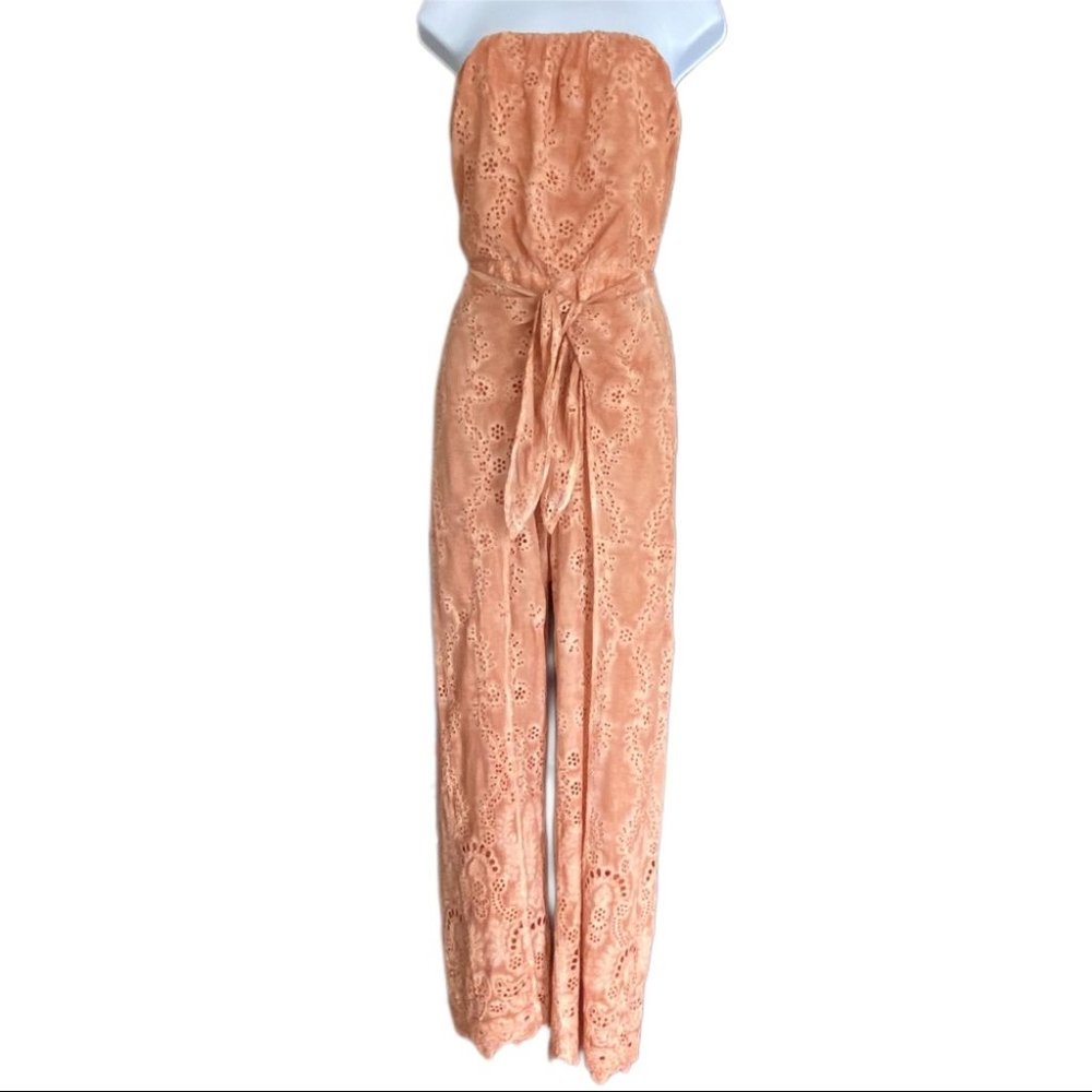 Young Fabulous and Broke Jumpsuit Strapless Eyelet NWT